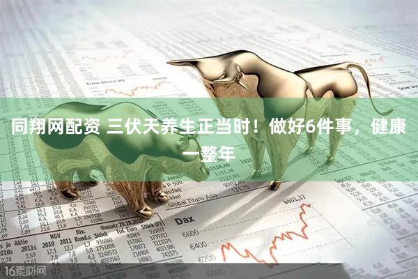 同翔网配资 三伏天养生正当时！做好6件事，健康一整年